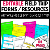 Field Trip Permission slip Editable Forms. Reflection, Rem