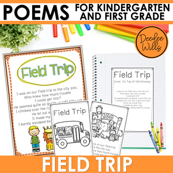 Preview of Field Trip Poem Kindergarten & 1st Grade w Poetry Activities & Fluency Lesson