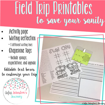 Preview of Field Trip Printables to Save Your Sanity