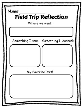 Preview of Field Trip Reflection- Great for Virtual Learning