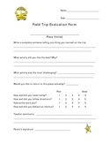 Field Trip Self Assessment Form for Elementary Students