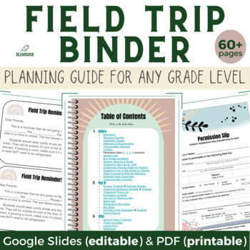 Preview of Field Trip - Teacher Planning - Forms, Lists & Templates - Printable & Editable