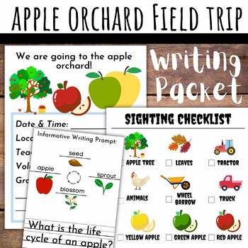 Preview of Field Trip to the Apple Orchard Informative Narrative and Opinion Writing Prompt