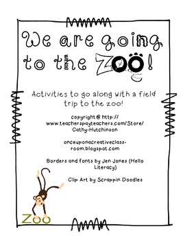 Field Trip to the Zoo for Early Elementary by Once Upon a Creative