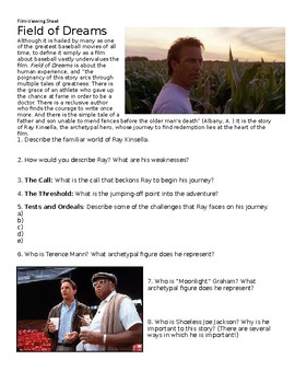 Field of Dreams Cinema Study Guide 