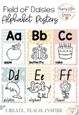 Field of daisies Alphabet Posters - Editable