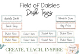 Field of daisies desk tags - Editable