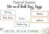 Field of daisies tote and book tags