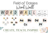 Field of daisies word wall - Editable