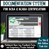 BCBA, BCaBA Hours Tracker Bundle | 5th & 6th  Edition Task List