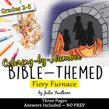 Preview of Fiery Furnace Bible Coloring-by-Number Pages