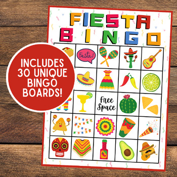 Fiesta Bingo | Fiesta Printable Bingo | Instant Download | Mexican ...