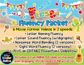Preview of Fiesta Fluency Videos & Editable Powerpoint Slideshow PACKET