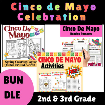 Preview of Fiesta Fun: Cinco de Mayo Celebration Bundle for 2nd & 3rd Grade