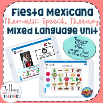 Preview of Fiesta Mexicana Speech Therapy Language Boom Deck Hispanic Heritage