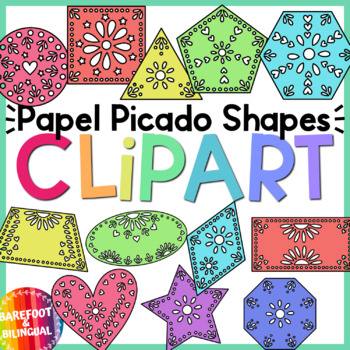 Preview of Fiesta Shapes Clipart -  Papel Picado Shapes | Hispanic Heritage Month Clip art