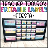 Fiesta & Taco Teacher Toolbox Labels - EDITABLE
