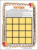 Fifteen Math Board Game