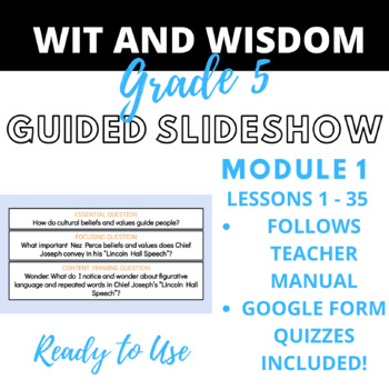 Preview of Fifth Grade All Module 1 Lesson Slides + Quizzes