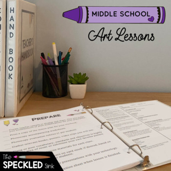 Preview of Middle School Art Curriculum. A Year of Art Lesson Plans, Videos, Worksheets