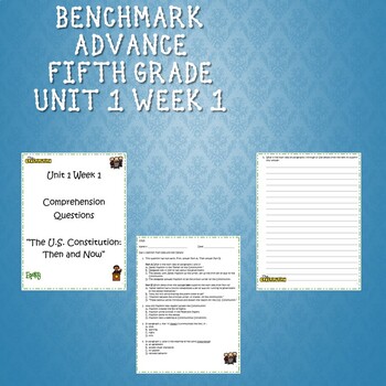 fifth grade benchmark advance unit 1 week 1 comprehension questions