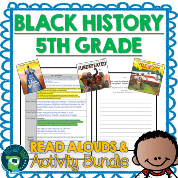 Preview of Fifth Grade Black History Month Read Alouds and Activities Mega Bundle