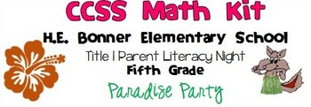 Preview of Fifth Grade CCSS Math Kit