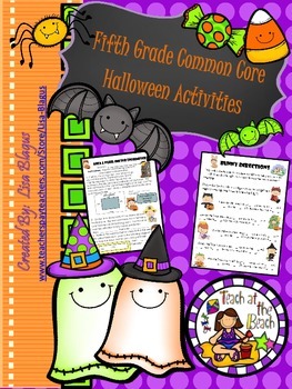 Fifth Grade Common Core Halloween Activities: Fractions, Decimals