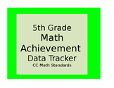 Fifth Grade Common Core Math Achievement Data Tracker