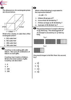 Preview of 5th Grade Common Core Math Assessments 2 tests Forms A and B -Fifth Grade