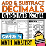 Adding and Subtracting Decimals Worksheets Decimal Additio