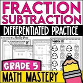 Subtracting Fractions Worksheets Fraction Subtraction with