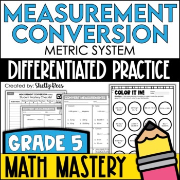 Preview of Measurement Conversion Worksheets - Metric System