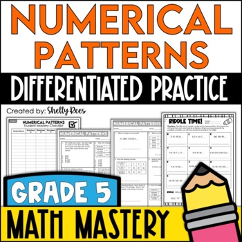 Preview of Number Patterns Worksheets | 5th Grade Math Standards Practice Sheets