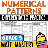 Number Patterns Worksheets | 5th Grade Math Standards Prac