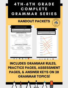 Preview of 4th-6th Grade Year-Long Grammar Series: Handout Version (The Meg-A Bundle)