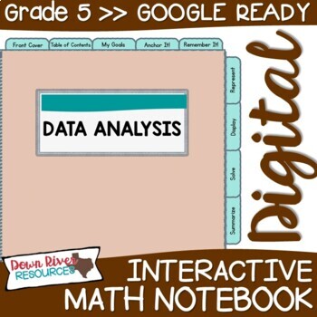 Preview of Fifth Grade DIGITAL Math Interactive Notebook: Data Analysis - Graphs {TEKS 5.9}