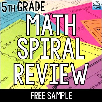 Preview of Fifth Grade Math Review: 7 FREE Worksheets