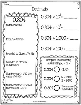 fifth grade math review 7 free worksheets by live laugh math tpt