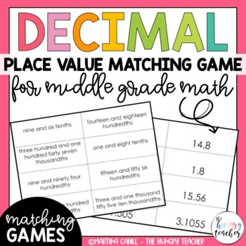 Preview of Fifth Grade Decimal Place Value Math Center Word Form Standard Form Equivalent