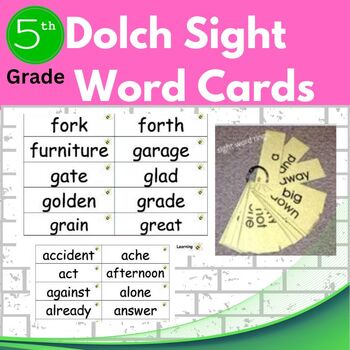Preview of 5th Grade - Irregular Word Rings / Dolch