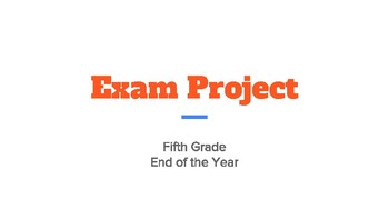 Preview of Fifth Grade End of Year Choice Board - Review, Exam Project