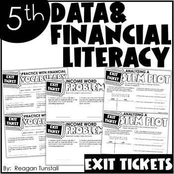Preview of Fifth Grade Exit Tickets Data & Financial Literacy