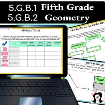 Preview of Digital Fifth Grade Geometry Activities {Google Slides}