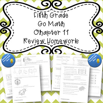 Preview of Fifth Grade Go Math Chapter 11 Review Homework