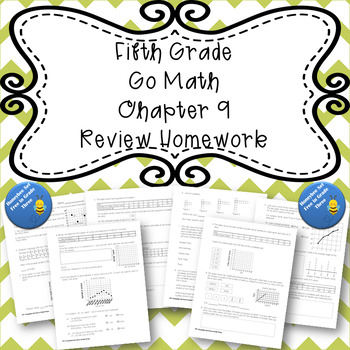 Preview of Fifth Grade Go Math Chapter 9 Review Homework