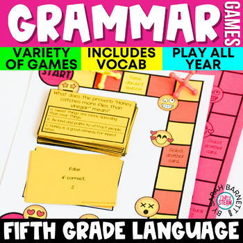 Preview of Fifth Grade Grammar Review Games