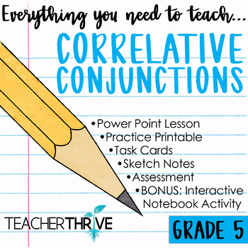 Preview of 5th Grade Grammar Unit: Correlative Conjunctions