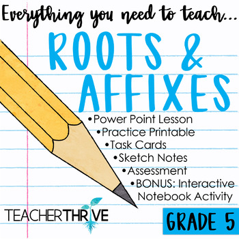 Preview of 5th Grade Grammar Unit: Prefixes, Roots, and Suffixes