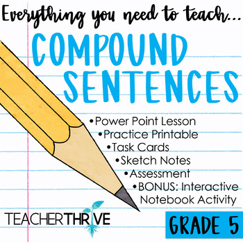 Preview of 5th Grade Grammar Unit: Compound Sentences